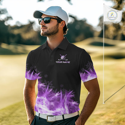 Icy Purple Light Mens Golf Polo Shirt Customize Golf Gifts For Men Golf Team Shirts, Golf Gifts NYN4040