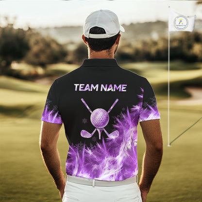 Icy Purple Light Mens Golf Polo Shirt Customize Golf Gifts For Men Golf Team Shirts, Golf Gifts NYN4040