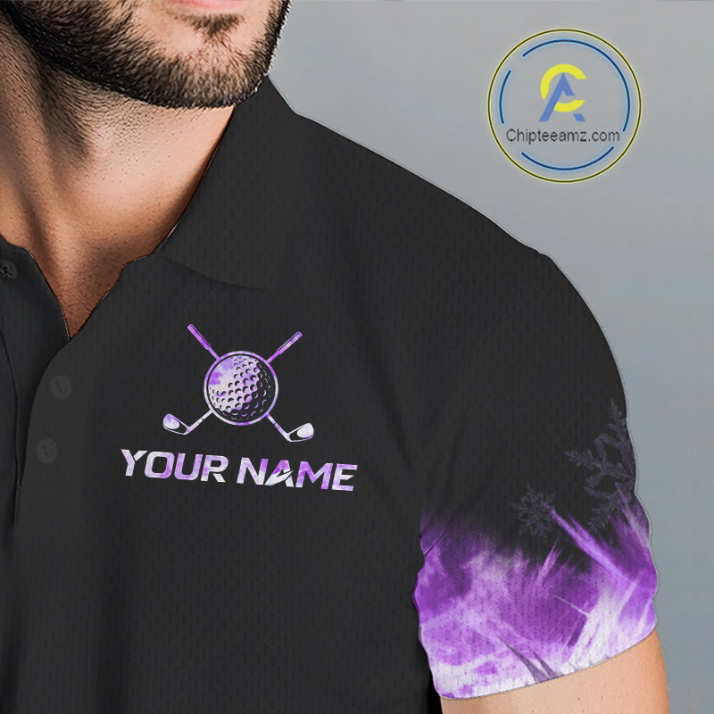Icy Purple Light Mens Golf Polo Shirt Customize Golf Gifts For Men Golf Team Shirts, Golf Gifts NYN4040