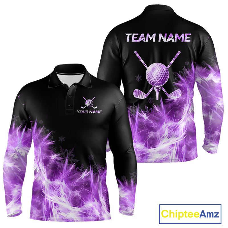 Icy Purple Light Mens Golf Polo Shirt Customize Golf Gifts For Men Golf Team Shirts, Golf Gifts NYN4040