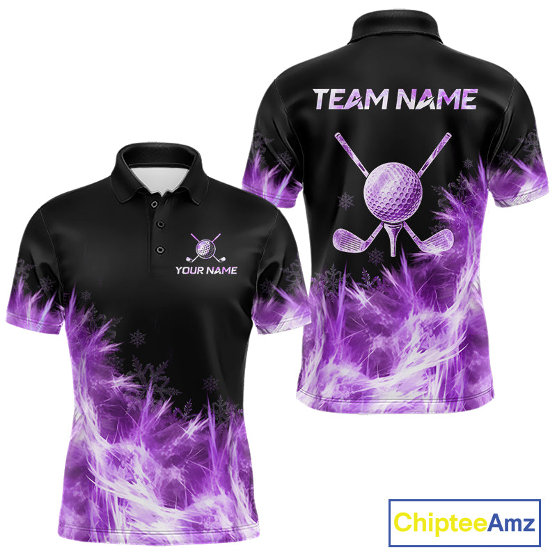 Icy Purple Light Mens Golf Polo Shirt Customize Golf Gifts For Men Golf Team Shirts, Golf Gifts NYN4040