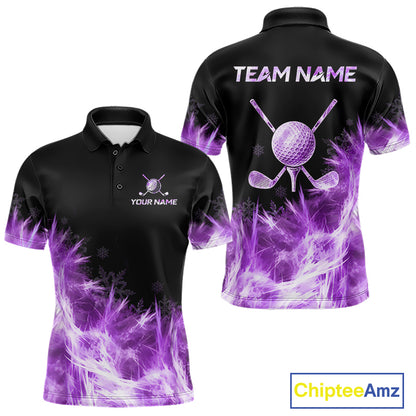 Icy Purple Light Mens Golf Polo Shirt Customize Golf Gifts For Men Golf Team Shirts, Golf Gifts NYN4040