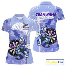 Load image into Gallery viewer, Custom Funny Bee Purple Camouflage Women Darts Polo League Shirts Splatter Dart Jerseys NYN2210