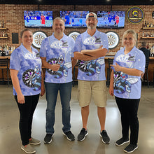 Load image into Gallery viewer, Custom Funny Bee Purple Camouflage Women Darts Polo League Shirts Splatter Dart Jerseys NYN2210