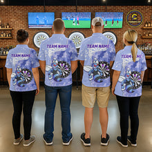 Load image into Gallery viewer, Custom Funny Bee Purple Camouflage Women Darts Polo League Shirts Splatter Dart Jerseys NYN2210