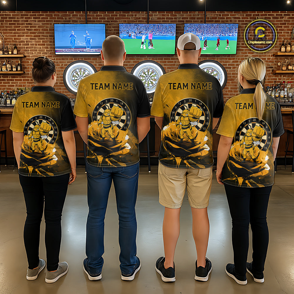 Custom Rose & Bee Grunge Dartboard Grunge Darts Quarter-Zip Shirts For Women Funny Dart Jerseys NYN2221