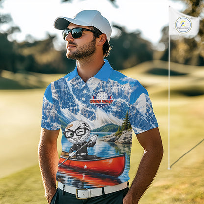 Golf Ball Canoe Golf Apparel Funny Golf Polos For Men Custom Golf Team Outfits, Upf Golf Shirts NYN3322