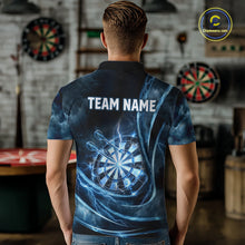 Load image into Gallery viewer, Personalized Thunder Darts Polo &amp; 1/4-Zip Shirt For Men Lightning Dark Blue Dart Attire Jerseys NYN2955