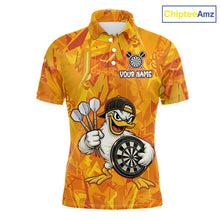 Load image into Gallery viewer, Personalized Funny Duck Darts Polo &amp; 1/4-Zip Shirt For Men Custom Duck Dart Team Dart Jerseys NYN2958