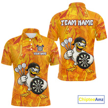Load image into Gallery viewer, Personalized Funny Duck Darts Polo &amp; 1/4-Zip Shirt For Men Custom Duck Dart Team Dart Jerseys NYN2958