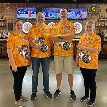 Load image into Gallery viewer, Personalized Funny Duck Darts Polo &amp; 1/4-Zip Shirt For Men Custom Duck Dart Team Dart Jerseys NYN2958