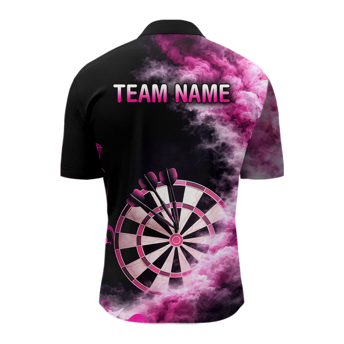 Custom Pink Smokes Dartboard & Arrow Men Darts 1/4-Zip Shirt Personalized Darts Team Jerseys NYN2597