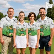 Load image into Gallery viewer, Funny Mens Golf Polo Shirt Custom Alligator Golfer Grass Pattern Golf Team Outfits NYN3397