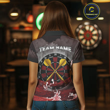 Load image into Gallery viewer, Scarlet Ocean With Golden Arrows - Women's Darts Team Shirt - Custom Name For Players NYN0492