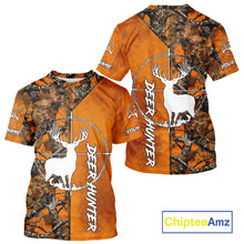 Load image into Gallery viewer, Personalized Orange Camo Deer Hunting 3D Printing Shirts for Hunters, Hunting Gifts NBT129