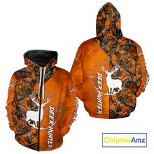 Load image into Gallery viewer, Personalized Orange Camo Deer Hunting 3D Printing Shirts for Hunters, Hunting Gifts NBT129
