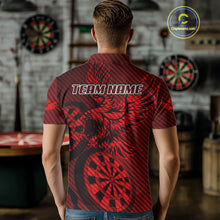 Load image into Gallery viewer, Custom Eagle &amp; Dartboard Red Stripes Dart Polo Shirts For Men, Dart Team Jerseys NYN0782