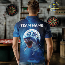 Load image into Gallery viewer, Personalized Fishing Shark &amp; Dartboard Custom Dart Polo Shirts For Men, Dart Jerseys NYN0789