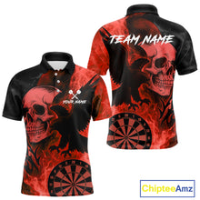 Load image into Gallery viewer, Darts Shirt For Men Personalized Flame Eagle Dartboard Dart Team Jerseys | Red NYN1157