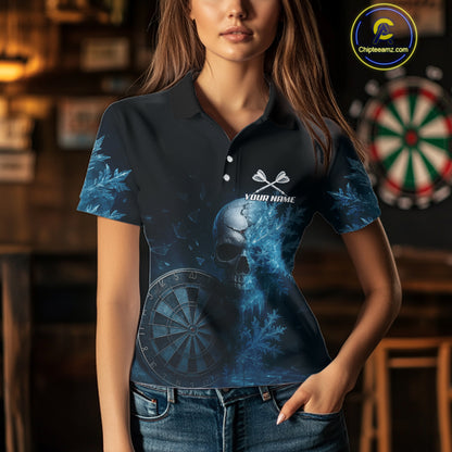 Personalized Icy Skull Dart Shirt Custom Dartboard Team Dart Jerseys For Women NYN1216