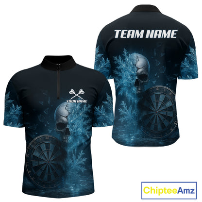 Personalized Icy Skull Dart Shirt Custom Dartboard Team Dart Jerseys For Men NYN1216