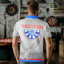 Load image into Gallery viewer, Light Eagle Dartboard Men's Darts Polo Shirt - Custom Name For Darts Jersey NYN0760