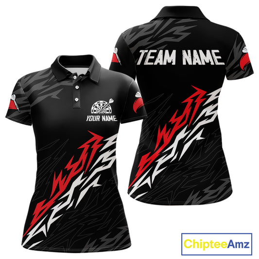 Men's Custom Dart Shirts With Red - White Streaks And Dartboard, Team Jerseys NYN0250