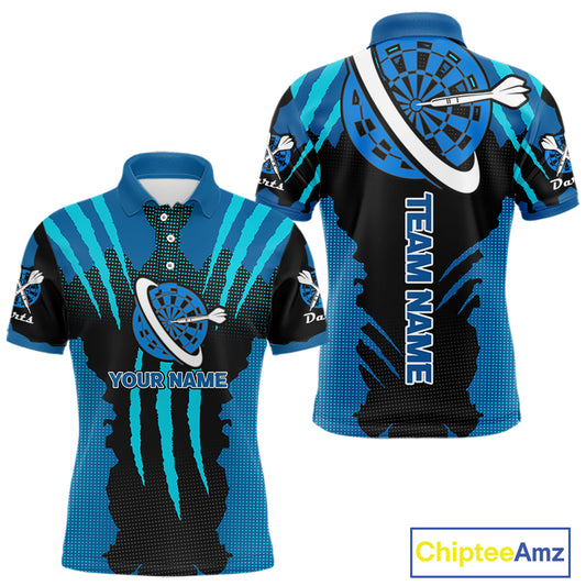 Blue Darts Shirt With Claw Mark Design – Custom Team & Name Shirt For Women NYN0340