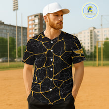 Load image into Gallery viewer, Yellow Grunge Mens Baseball Jersey Custom Youth Baseball Jerseys, Baseball Gifts For Lovers NYN0830