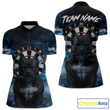 Load image into Gallery viewer, Bulldog Play Darts Women's Quarter-Zip Shirt Darts Jersey Custom Name For Players NYN0738
