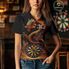 Load image into Gallery viewer, Custom Funny Dragon Darts Shirt For Women Personalized Darts Jerseys, Darts Team Shirt NYN1170