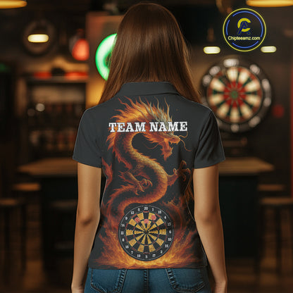 Custom Funny Dragon Darts Shirt For Women Personalized Darts Jerseys, Darts Team Shirt NYN1170