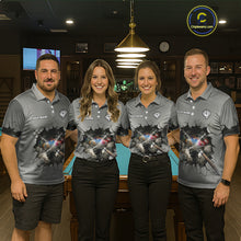 Load image into Gallery viewer, Funny Tornado Grey Billiard Ball Shirt For Women Personalized Thunder 8 Ball Pool Team Jersey NYN2985