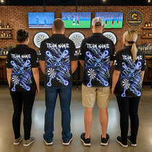 Load image into Gallery viewer, Personalized Blue Skeleton Thunder Lightning Women Dart Polo Shirts Skull Dart Jerseys NYN2120