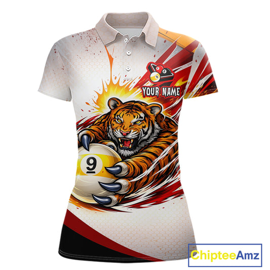 Red Thunders Tiger Claws Pool 8 Ball Billiard Shirt For Women Personalized Billiard Team Jerseys NYN2631