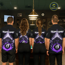 Load image into Gallery viewer, Custom Horror Wolfs Black Purple Smokes Pool 8 Ball Men's Billiard Team Shirt Billiard Attire NYN2667