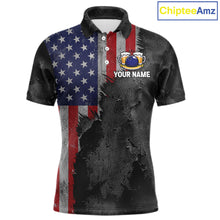 Load image into Gallery viewer, American Flag Grunge Patriotic Bowling Shirt For Men Custom Funny Beer Bowling Tournament Jersey NYN3748