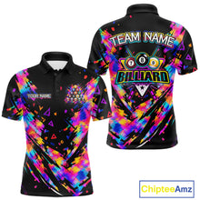 Load image into Gallery viewer, Personalized Colorful Paint Billiard Ball Shirt For Men Custom Billiard Pool Team Jersey NYN3225