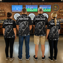 Load image into Gallery viewer, Grey Grim Reaper Smoke Dartboard Custom Grunge Men Darts Polo Shirt Darts Team Jersey NYN2718