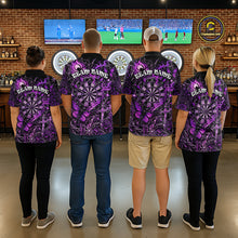 Load image into Gallery viewer, Custom Purple Skull Butterfly Women Dart Shirts Spider Smoke Dartboard Darts Polo &amp; 1/4-Zip Jerseys NYN3076