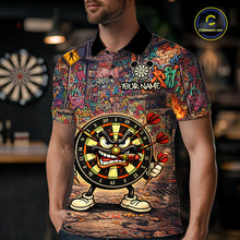 Load image into Gallery viewer, Funny Dartboard Smoking Men Darts Team Shirt Personalized Graffiti Dart Polo Jerseys NYN2554