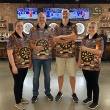Load image into Gallery viewer, Funny Dartboard Smoking Men Darts Team Shirt Personalized Graffiti Dart Polo Jerseys NYN2554