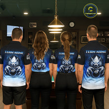 Load image into Gallery viewer, Blue Grunge Claws Wolf 8 Ball Pool Men Billiard Polo &amp; 1/4-Zip Shirt Personalized Billiard Team Names NYN2737