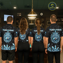 Load image into Gallery viewer, Blue Icy Cold Pool 8 Ball Billiard Polo &amp; 1/4-Zip Shirt For Men Custom Ball Billiard Attire NYN2589