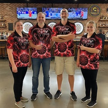 Load image into Gallery viewer, Thunder Lightning Red Cobra Snake Dart Shirts For Men Custom Team Outfit Darts Jerseys NYN3362
