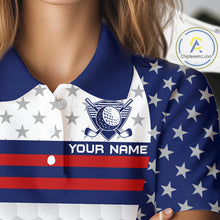 Load image into Gallery viewer, American Flag 250Th Anniversary Women Golf Polo Shirt Custom Golf Team Patriotic Golf Tops NYN3384