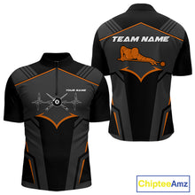 Load image into Gallery viewer, Custom 8 Ball Pool Team Shirts Men's Billiard Attire Personalized Billiard Ballls Gifts|Orange NYN2395