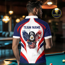 Load image into Gallery viewer, Custom 250 Years Freedom Eagle 8 Ball Pool Billiard Shirt For Men Patriotic Billiard Apparel NYN2633
