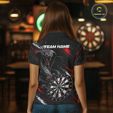 Load image into Gallery viewer, Female model wearing Black Red Cobra Women's Dart Polo, Custom League Apparel
