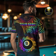 Load image into Gallery viewer, Colorful Rainbow Tribal Billiard Jersey For Men 8 Ball Billiard Uniform Billiard Team Shirts NYN2922